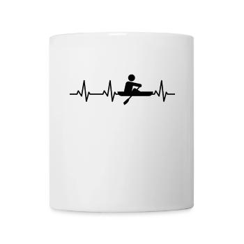Figurine allumette ligne cœur - Mug blanc - blanc - Devant