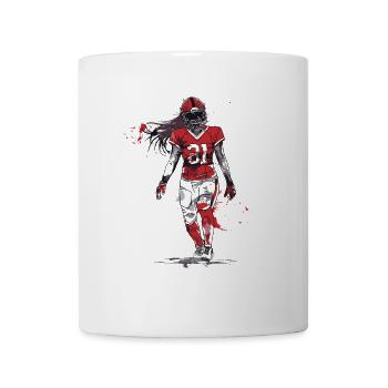 Footballspieler Frau - Tasse - Weiß - Vorne