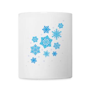 Schneeflocken Mandala - Tasse - Weiß - Vorne