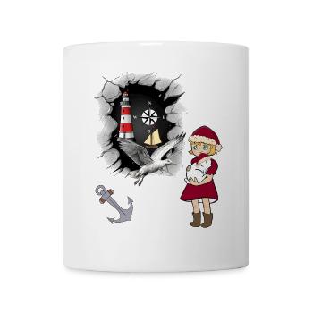 maritime, Christmas, Coast, North Sea, Baltic Sea - Mug - white - Front