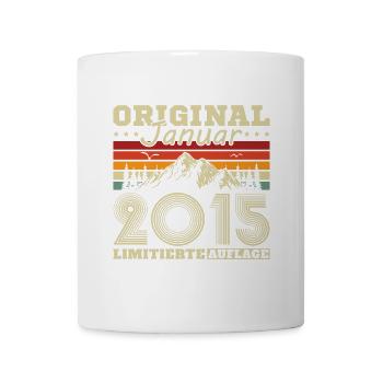 10 ans Né(e) en janvier 2015 Fille Garçon - Mug blanc - blanc - Devant