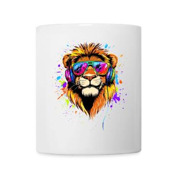 Lion Grand Chat Crinière de Lion Les Lions Amour Lions Sauvages - Mug blanc - blanc - Devant
