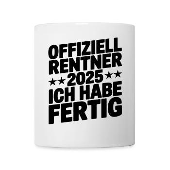 Officially retired 2025 I'm done - Mug - white - Front