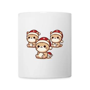 Chats mignons avec des chapeaux de Noël - Mug blanc - blanc - Devant