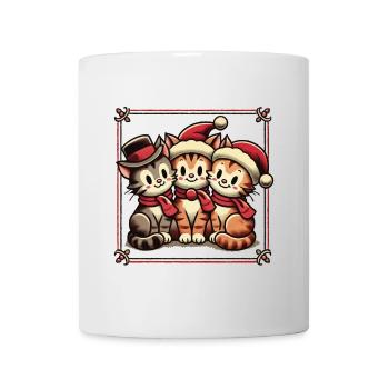 niCute Cats Noël Style Rétro - Mug blanc - blanc - Devant