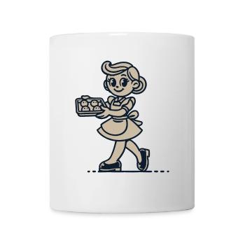 Cuisinier joyeux avec des biscuits - Mug blanc - blanc - Devant