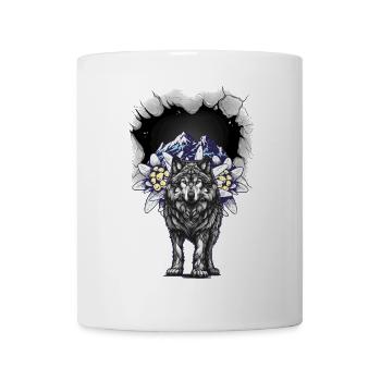 Österreich Tirol Tiroler Wolf Wölfe Gebirge Berge - Tasse - Weiß - Vorne