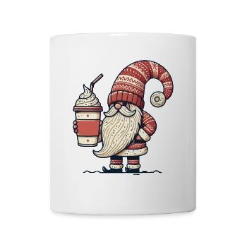 Weihnachtsglocken Kaffeeliebhaber Gnom - Tasse - Weiß - Vorne