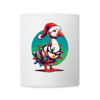 gWeihnachten Lustiger Tollpatsch Gans - Tasse - Weiß - Vorne
