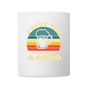 J'Peux Pas J'Ai Apéro Vintage Cadeau Humour - Mug blanc - blanc - Devant