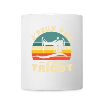 Ich kann kein Humor-Geschenk stricken - Tasse - Weiß - Vorne