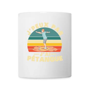 I Can't I Pétanque Humor Geschenk - Tasse - Weiß - Vorne