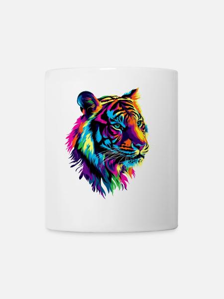 Tiger Raubkatze Wildnis Tiger Katzen Süßer Tiger - Tasse - Weiß