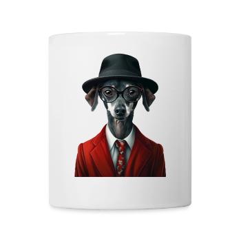 Italienischer Windspielhund - Tasse - Weiß - Vorne