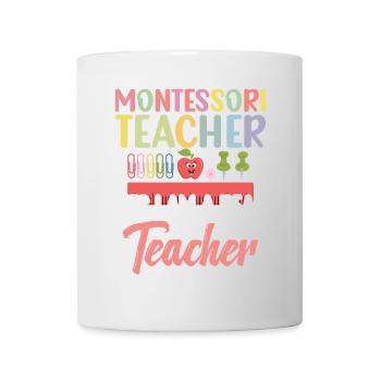 Montessori teacher: Yes, I am a real teacher - Mug - white - Front