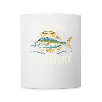 Sogar Jesus hatte eine Fischgeschichte - Tasse - Weiß - Vorne