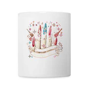 Das Leben ist zu kurz für langweilige Nägel - Tasse - Weiß - Vorne