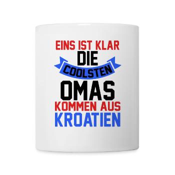 Kroaten Oma Großmutter Kroatin Hrvatska Kroatien - Tasse - Weiß - Vorne