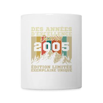 20 Years Birthday Gift Born In January 2005 - Mug - white - Front