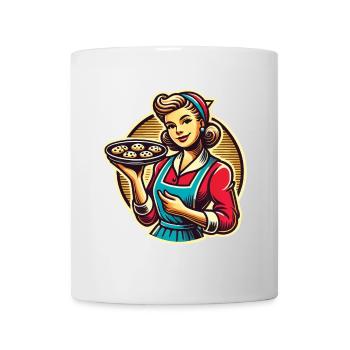 Boulanger rétro avec illustration de biscuits - Mug blanc - blanc - Devant
