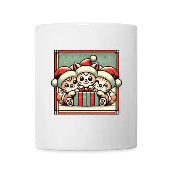 Süße Katzen Weihnachten Retro Charme - Tasse - Weiß - Vorne