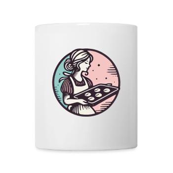 Boulanger vintage avec illustration de biscuits - Mug blanc - blanc - Devant