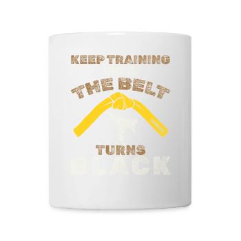 Black Belt: Motivation Martial Art Taekwondo - Mug - white - Front