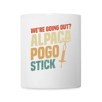 We go out? Alpaca pogo stick - Mug - white - Front