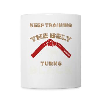 Black Belt: Motivation Martial Art Taekwondo - Mug - white - Front