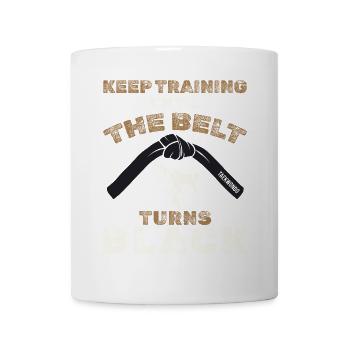 Black Belt: Motivation Martial Art Taekwondo - Mug - white - Front