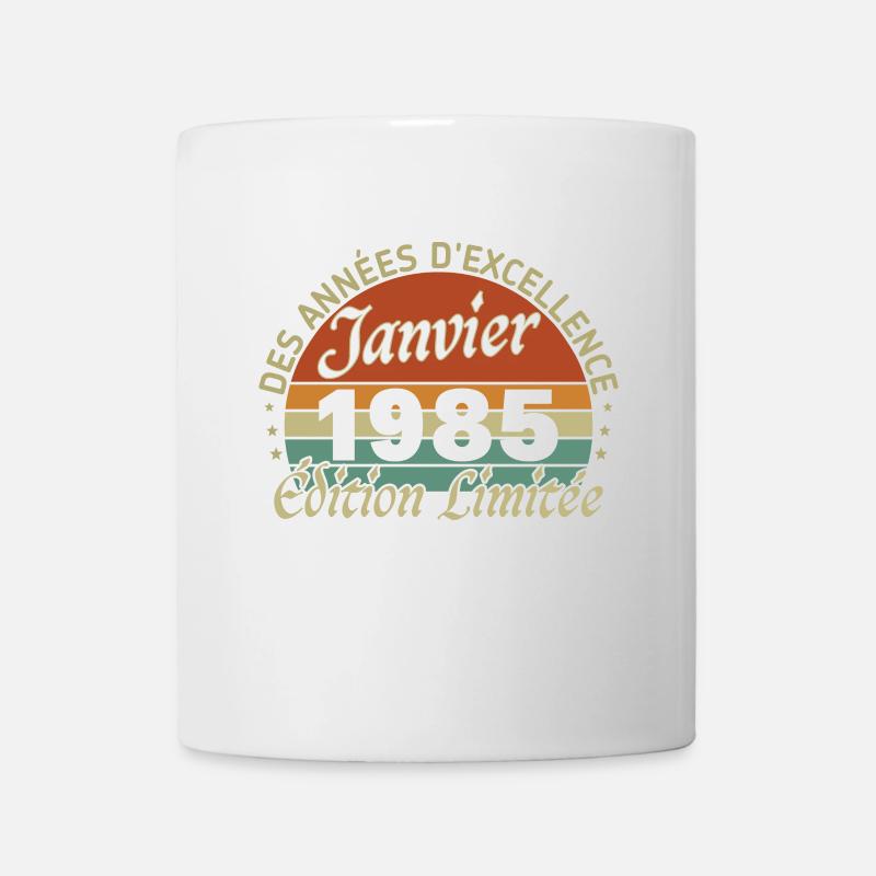 40 Ans Cadeau D'anniversaire Nées En Janvier 1985 - Mug blanc - blanc