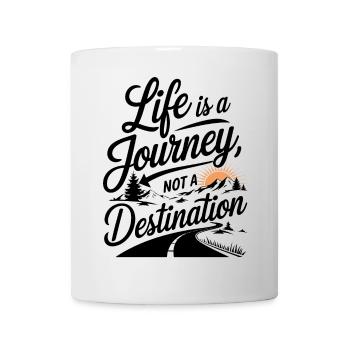 La vie est un voyage Conception de motivation - Mug blanc - blanc - Devant