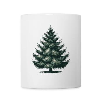 Weihnachtlicher Tannenbaum Illustration - Tasse - Weiß - Vorne