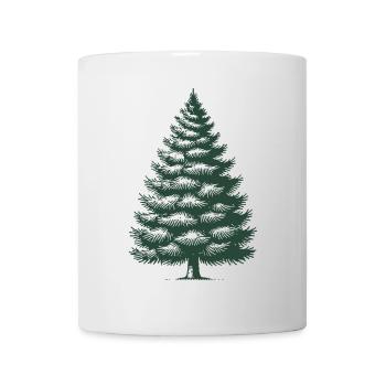 Traditioneller Weihnachtsbaum Illustration - Tasse - Weiß - Vorne