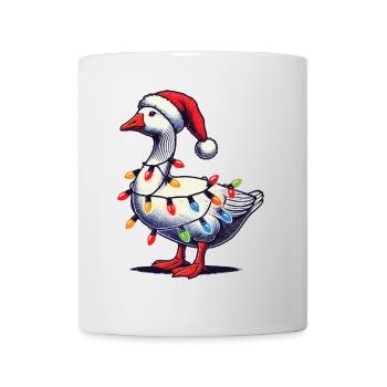 Oie de Noël drôle et maladroite - Mug blanc - blanc - Devant