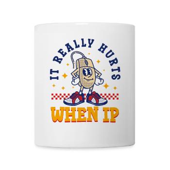 Lustiger Spruch "It Burns when i Pee"! - Mug blanc - blanc - Devant