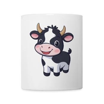 Niedliche Cartoon-Kuh - entzückendes und skurriles Design" - Tasse - Weiß - Vorne
