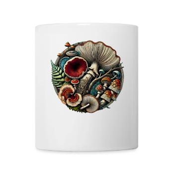 Intricate Fungi and Forest Elements Design - Mug - white - Front