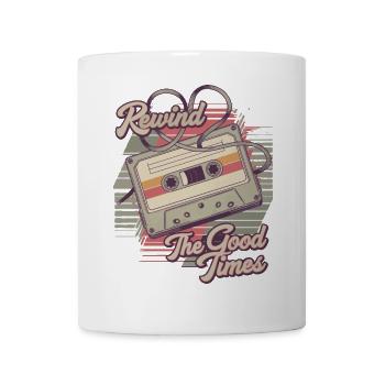 Spulen Sie die Good Times Vintage Kassette Design zurück - Tasse - Weiß - Vorne