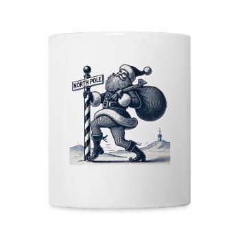 Drôle de Noël pole dance Père Noël - Mug blanc - blanc - Devant