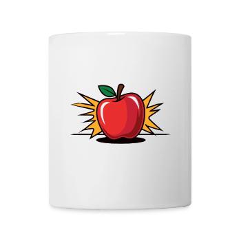 Une pomme : une journée éloigne tout le monde - Mug blanc - blanc - Devant