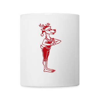 Christmas Yoga Reindeer Relaxation - Mug - white - Front