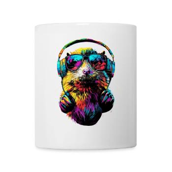 Taupe avec des lunettes de soleil Love Cute Moles - Mug blanc - blanc - Devant