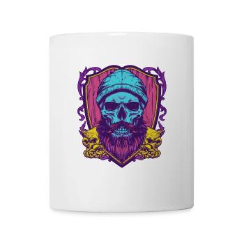 Holzfäller Skull Wappen - Tasse - Weiß - Vorne