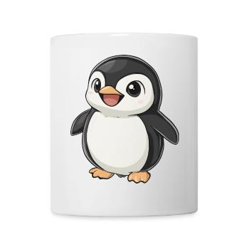 Niedlicher entzückender Pinguin - Charmantes Cartoon-Design - Tasse - Weiß - Vorne