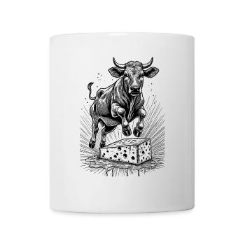 Jumping Cow – Chemise à raclette créative - Mug blanc - blanc - Devant