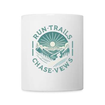 Laufen Spuren Jagen Ansichten - Tasse - Weiß - Vorne