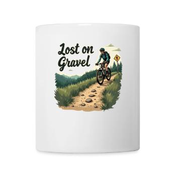 Lost on Gravel Gravel Bike Gravel Bikes - Mug - white - Front