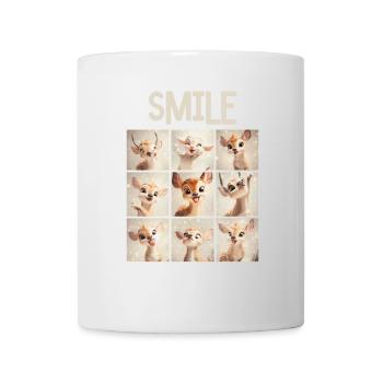 Niedliche Rehkitz-Gesichter Collage - Fotobox - Tasse - Weiß - Vorne