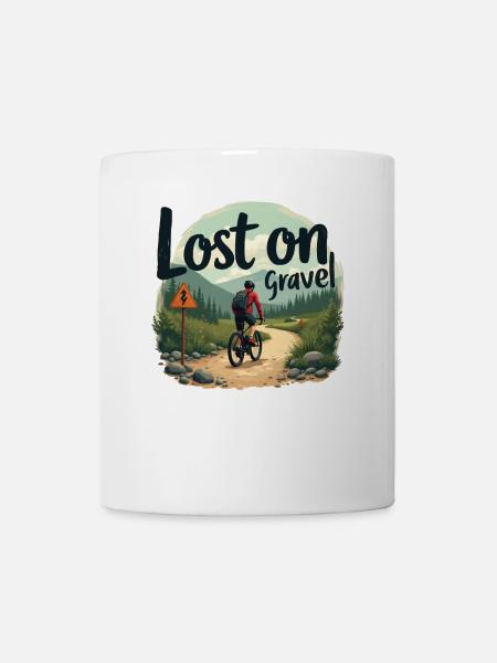Lost on Gravel Gravelbike Gravelbikes Gravel - Tasse - Weiß